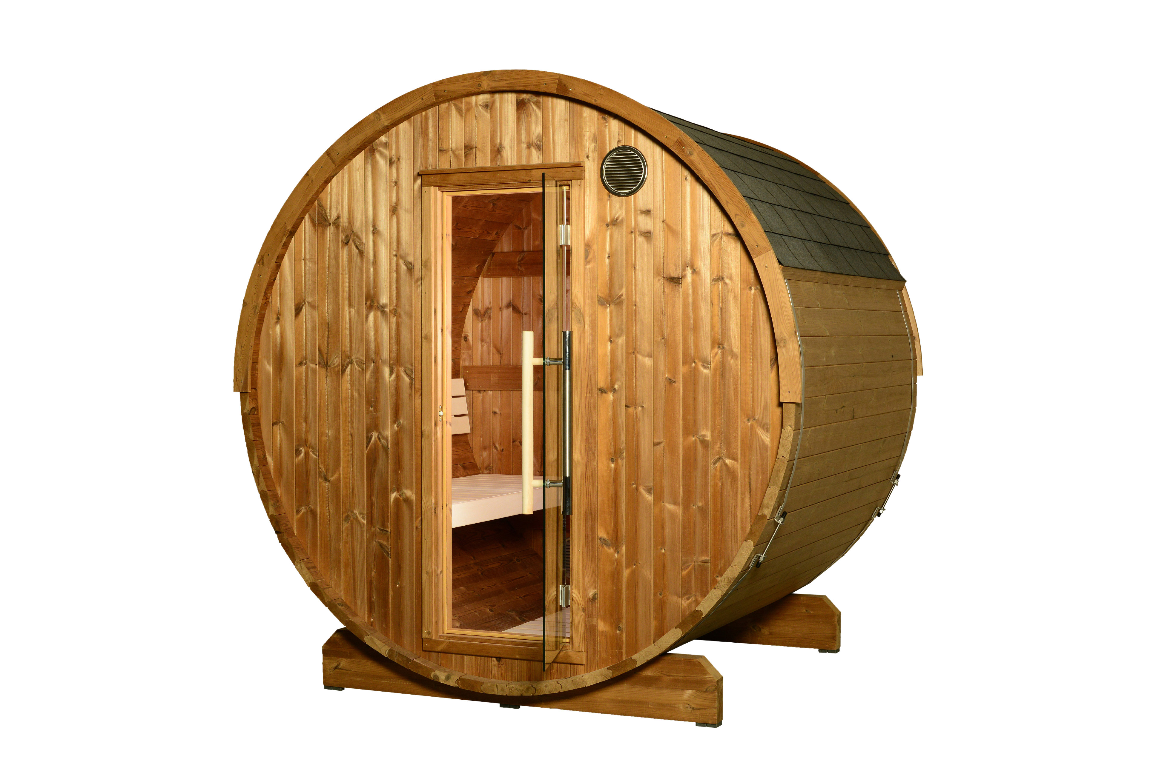 ThermaSol Kuuma V2 - Nordic Pine, 4-6 Person, Outdoor Barrel Sauna