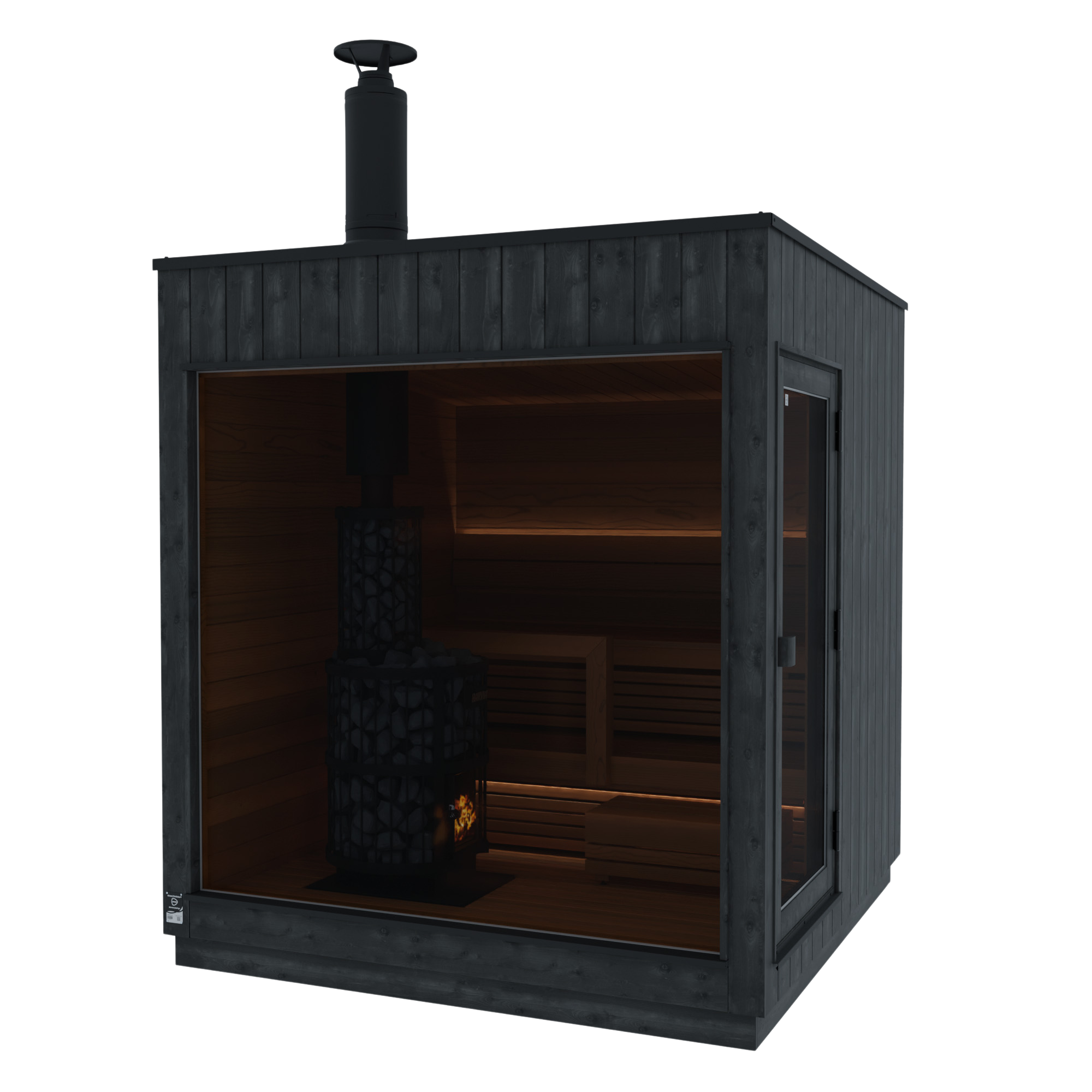 ThermaSol Nordic Misty - Dark Nordic Spruce, 2-6 Person, Outdoor Sauna