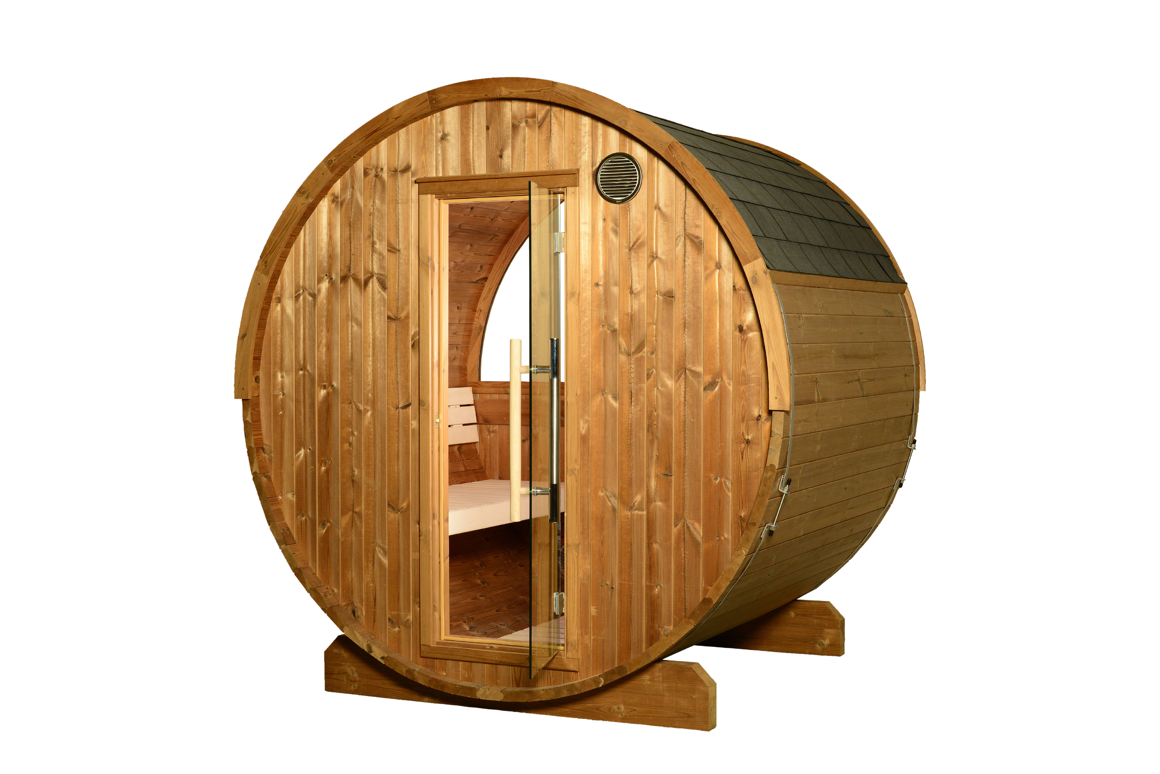 ThermaSol Takoa - Nordic Pine, 4-6 Person, Outdoor Barrel Sauna