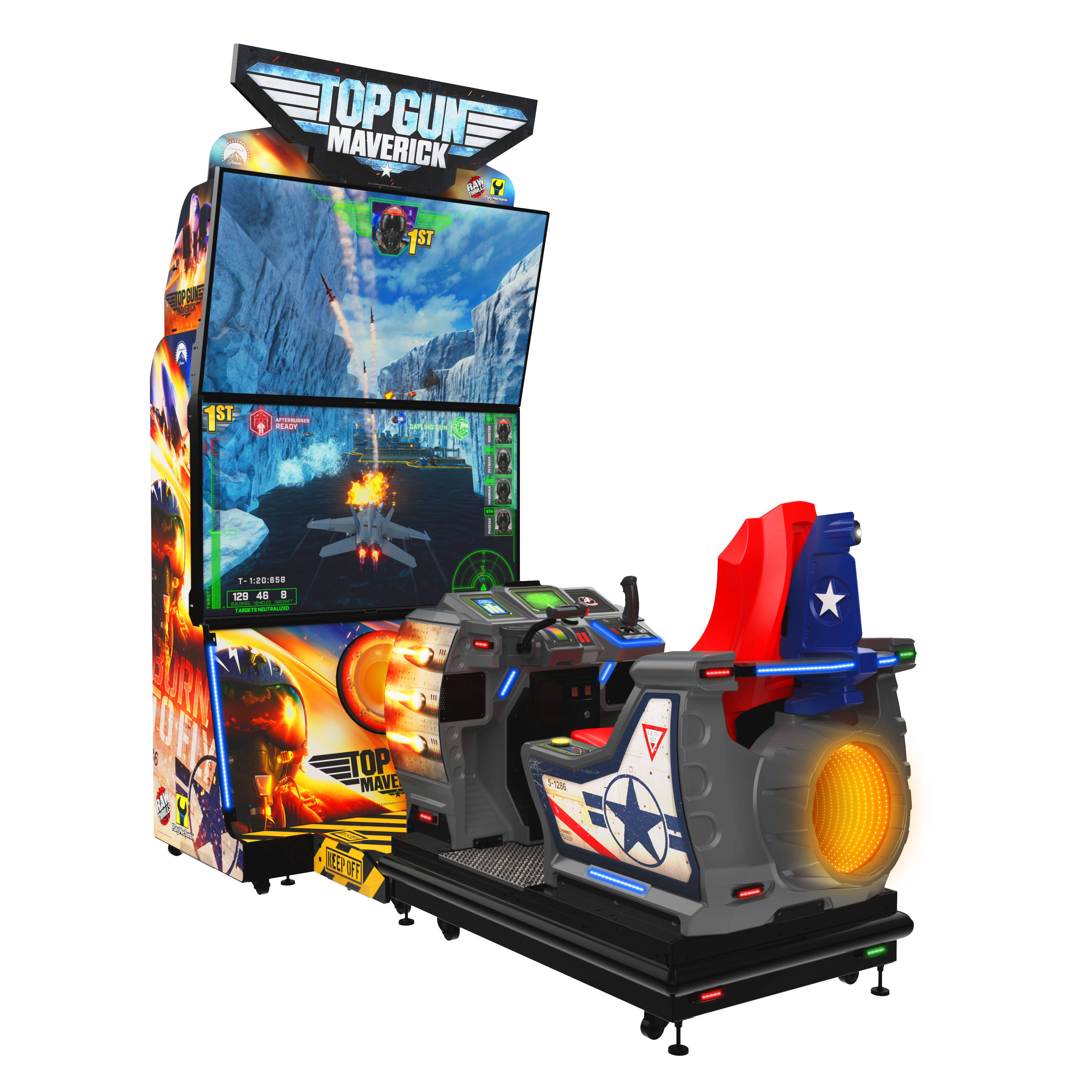 Raw Thrills Top Gun: Maverick Racing Arcade Game