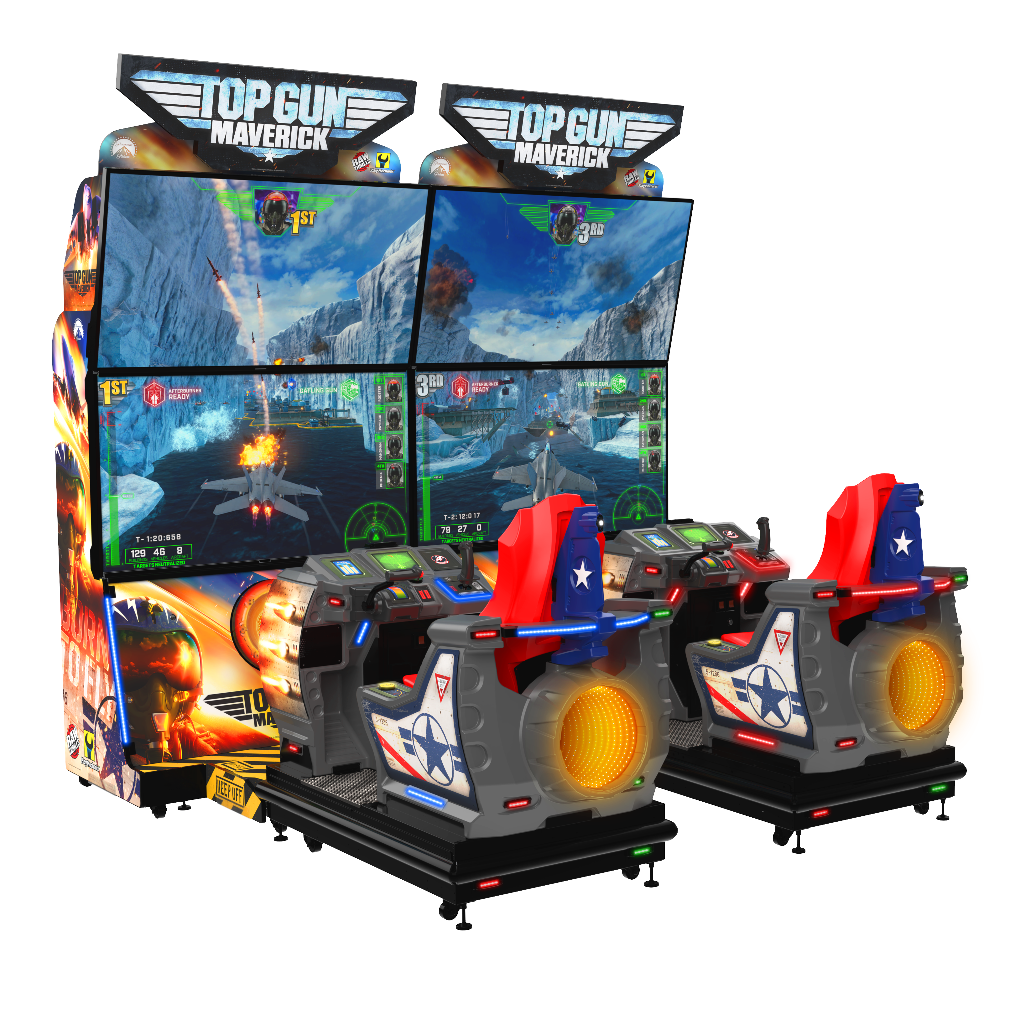 Raw Thrills Top Gun: Maverick Racing Arcade Game