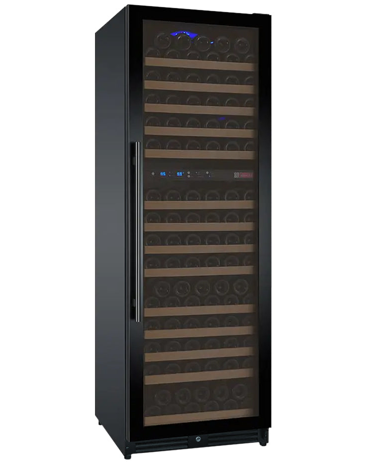 Allavino FlexCount Series 172 Bottle Dual Zone Built-in Wine Refrigerator with Black Door - Right Hinge