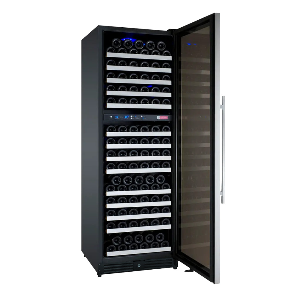 Allavino FlexCount Series 172 Bottle Dual Zone Built-in Wine Cooler Refrigerator with Stainless Steel Door - Right Hinge