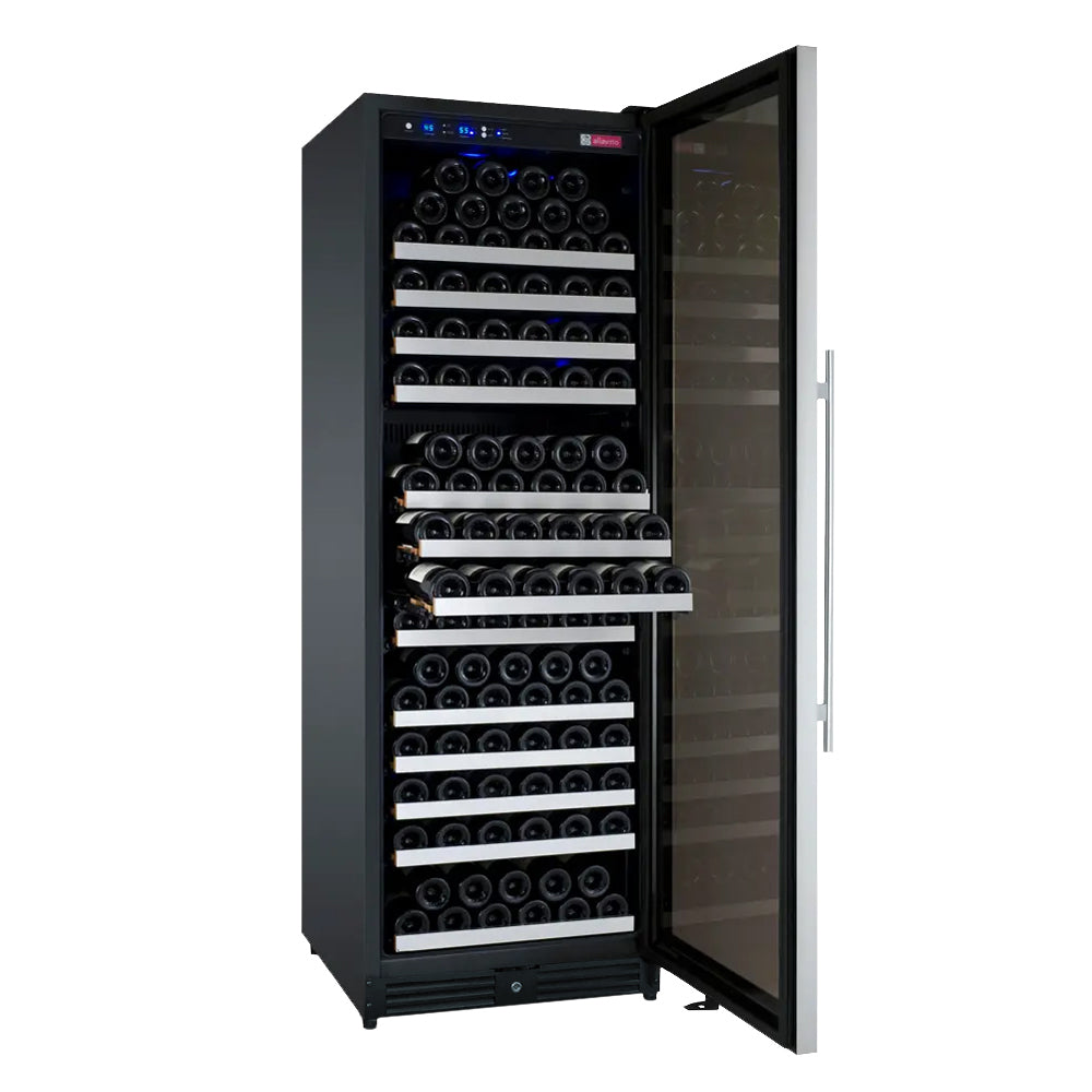 Allavino 24" Wide FlexCount II Tru-Vino 177 Bottle Single Zone Stainless Steel Left Hinge Wine Refrigerator