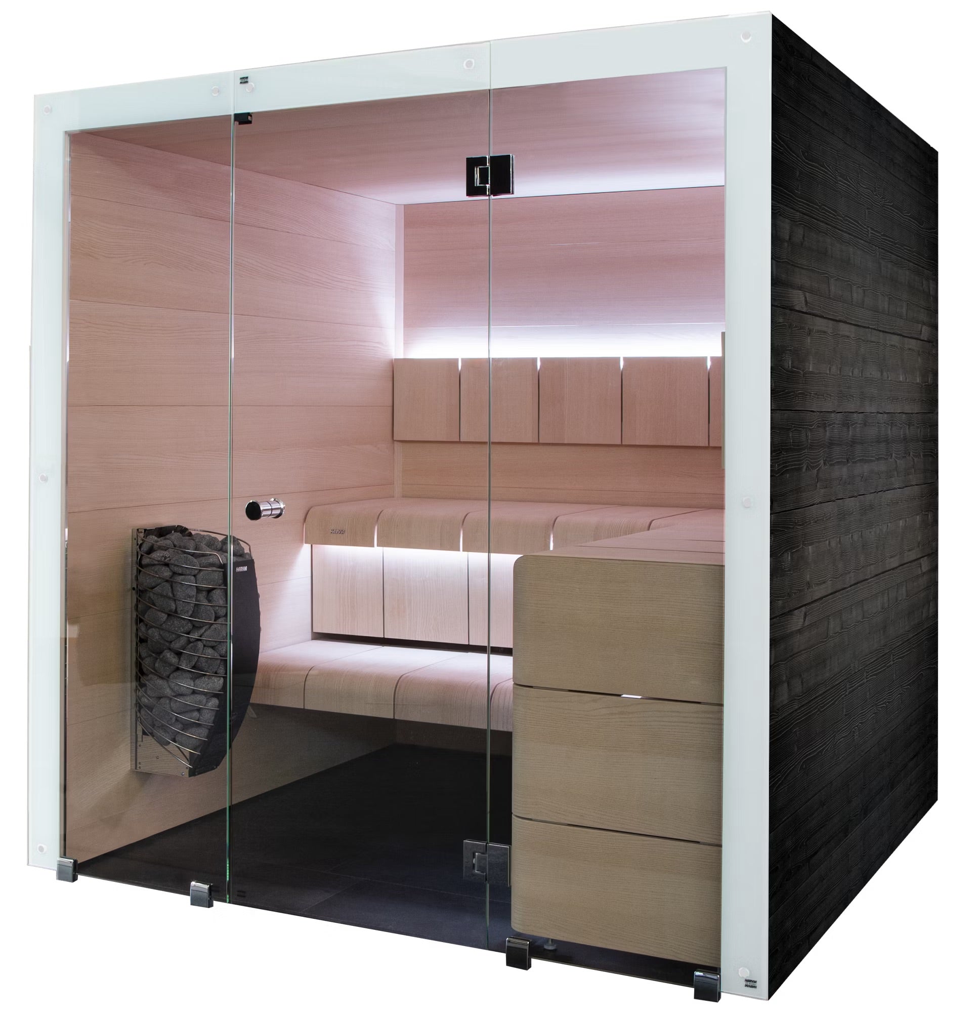 ThermaSol Ventura - Black Stained Spruce, 2-6 Person, Indoor Sauna