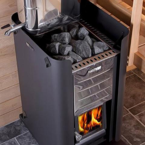 Harvia WL475 Protective Sheath for Harvia Linear 16 Series Sauna Stoves Black Steel