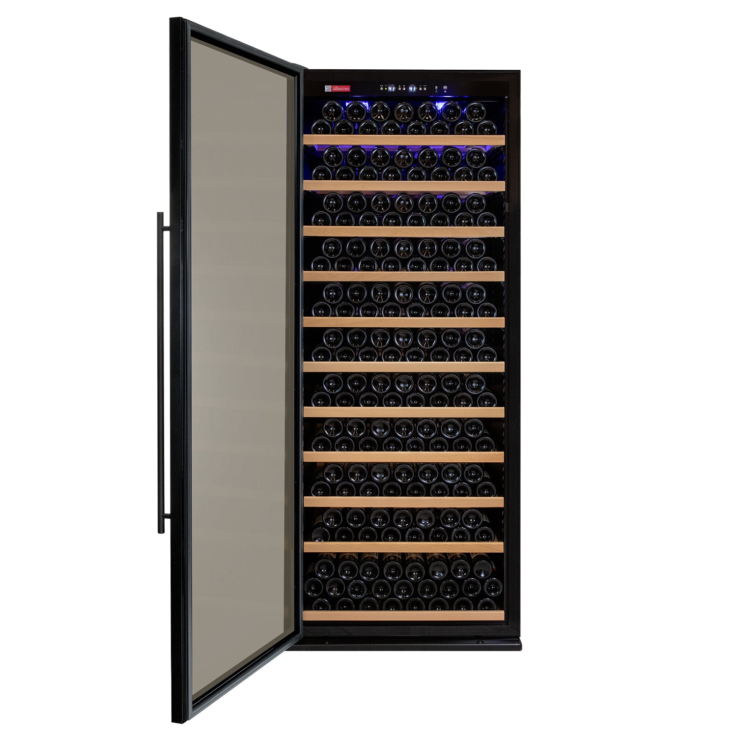 Allavino 32" Wide Vite II Tru-Vino 277 Bottle Single Zone Black Left Hinge Wine Refrigerator