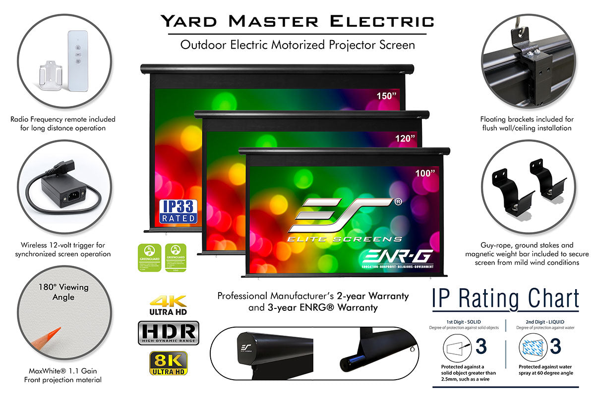 Elite Screens Yard Master Electric Series