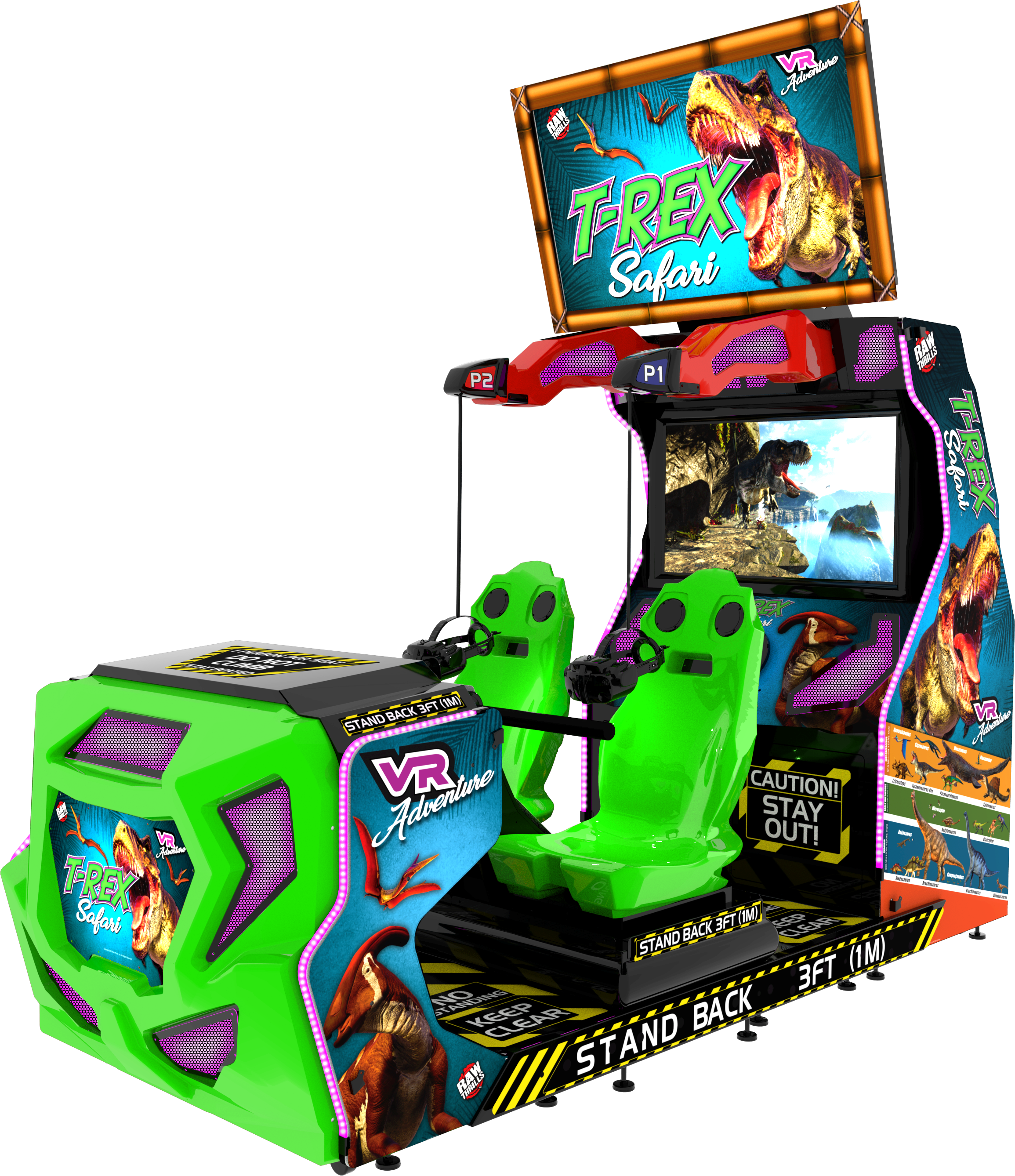Raw Thrills T-Rex Safari VR Adventure Arcade Game