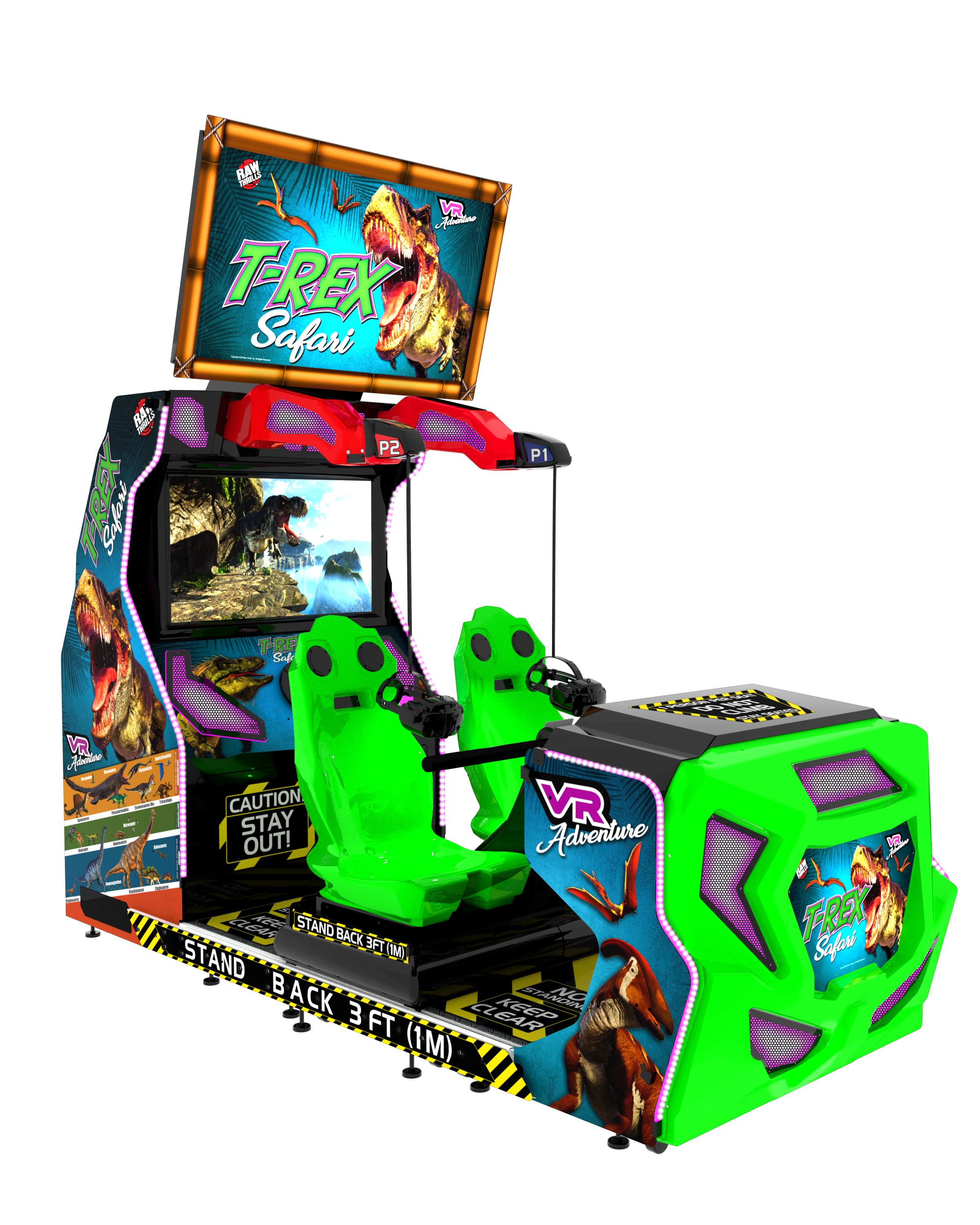 Raw Thrills T-Rex Safari VR Adventure Arcade Game
