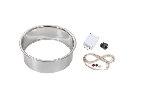 Harvia HPCU7L Embedding Flange w/ LED-Lighting for Cilindro Half Series 11kW Sauna Heater Stainless Steel