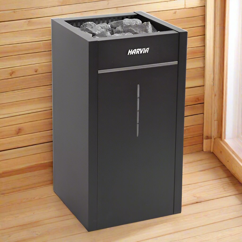 Harvia HL11U1SA Virta Combi Series 10.5kW Sauna Heater at 240V 1PH Black