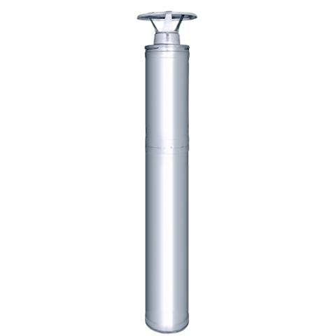 Harvia WHP1500 Sauna Wood Stove Chimney Kit, 1500mm, Stainless Steel Stainless Steel