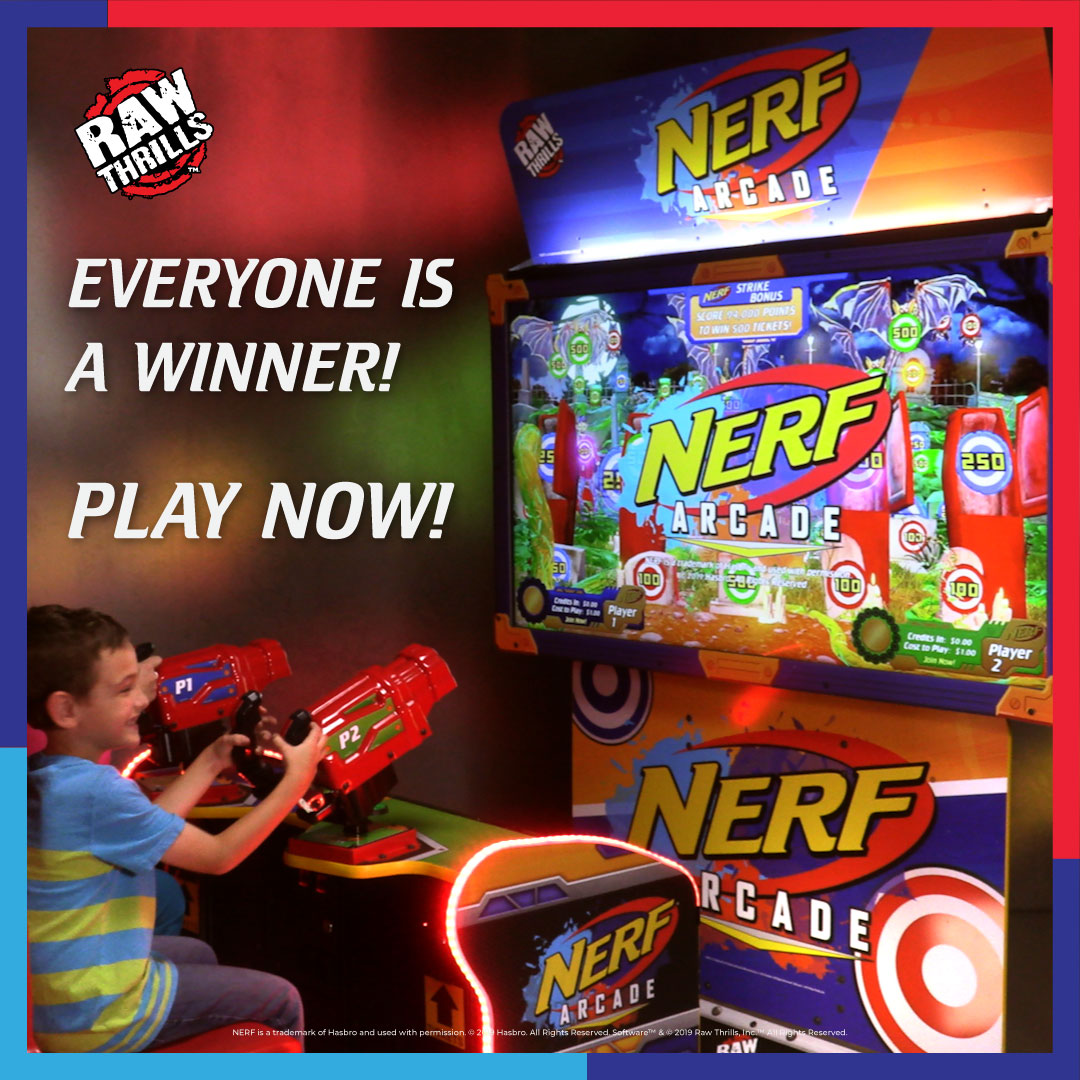 Raw Thrills Nerf Shooting Arcade Game