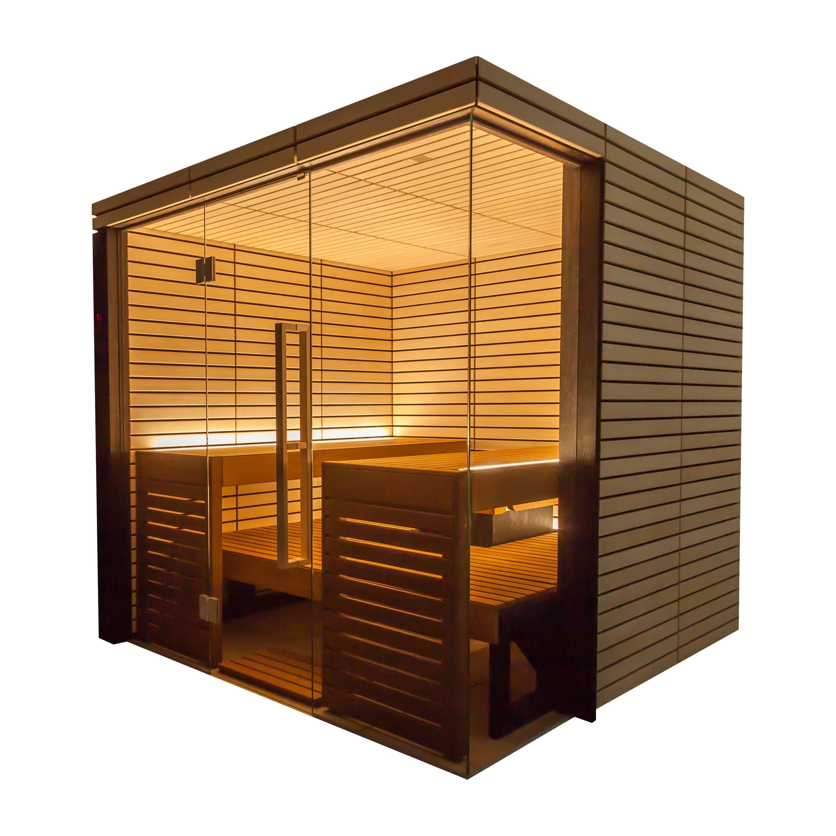 ThermaSol Lindea View - Thermo-Lime Wood, 2-6 Person, Indoor Sauna