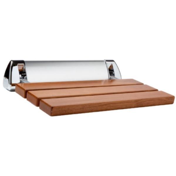 Amerec 9270-029 Teak Seat Wall Mount Teak Shower Seat, 20 x 13