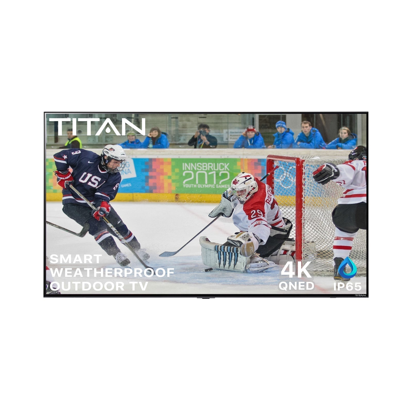 Titan Weatherproof Outdoor TV Full Sun L-200 QNED 4K Smart TV powered by LG WebOS (L200-QNED)