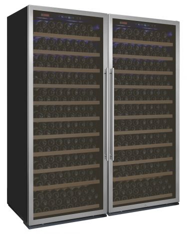 Allavino Vite Series 554 Bottle Tall Dual Zone Side-by-Side Wine Refrigerators with Stainless Steel Doors