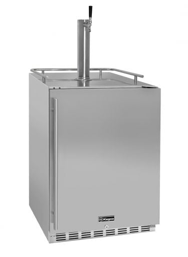 Kegco 24" Wide Outdoor Single Tap All Stainless Steel Built-In Kegerator with Kit - HK38SSU-1