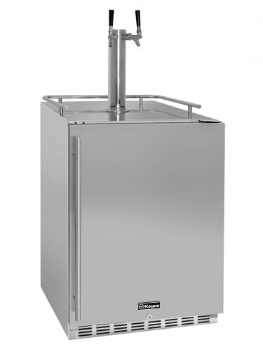 Kegco 24" Wide Outdoor Single Tap All Stainless Steel Built-In Kegerator with Kit - HK38SSU-1