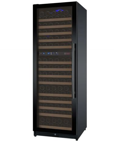Allavino 24" Wide FlexCount II Tru-Vino 172 Bottle Dual Zone Black Left Hinge Wine Refrigerator - VSWR172-2BL20