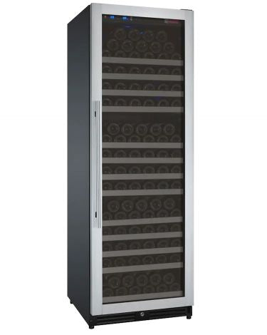 Allavino 24" Wide FlexCount II Tru-Vino 177 Bottle Single Zone Stainless Steel Left Hinge Wine Refrigerator