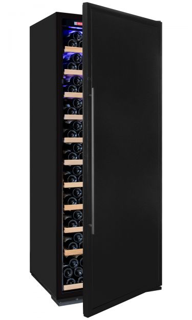 Allavino Vite Series 305 Bottle Single Zone Freestanding Large Capacity Wine Refrigerator with Solid Black Door - Right Hinge