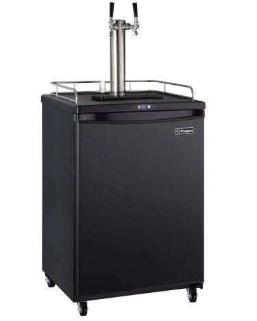 Kegco 24" Wide Dual Tap Black Commercial/Residential Kegerator