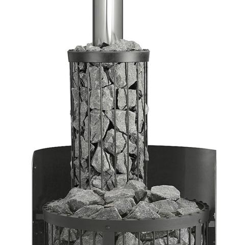 Harvia WL300 Smoke Pipe Cover, Legend Series, Black Steel Black Steel