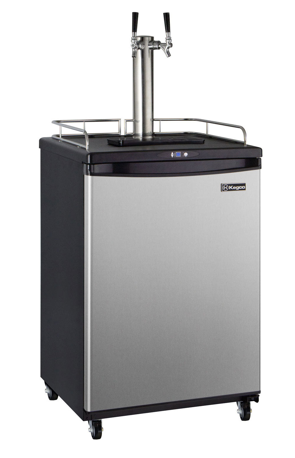 Kegco 24" Wide Dual Tap Stainless Steel Commercial/Residential Digital Kegerator
