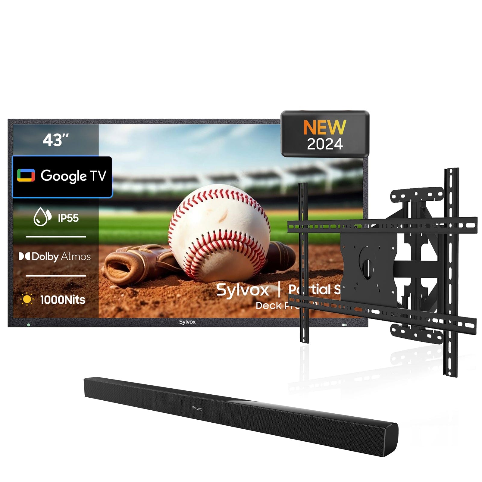 Sylvox 43" Outdoor TV(Google TV) - Deck Pro 2.0 (OT43A2KHGD)