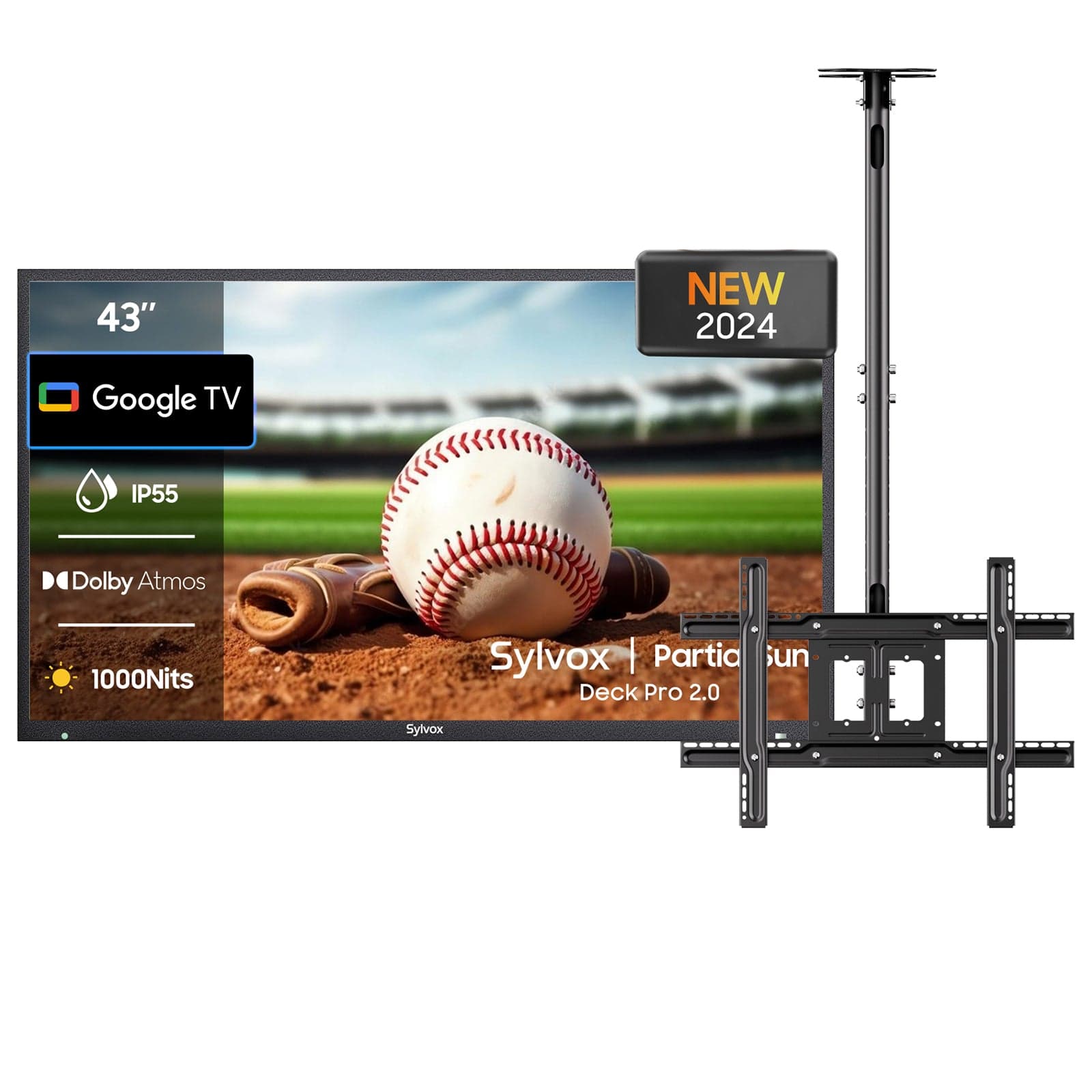Sylvox 43" Outdoor TV(Google TV) - Deck Pro 2.0 (OT43A2KHGD)
