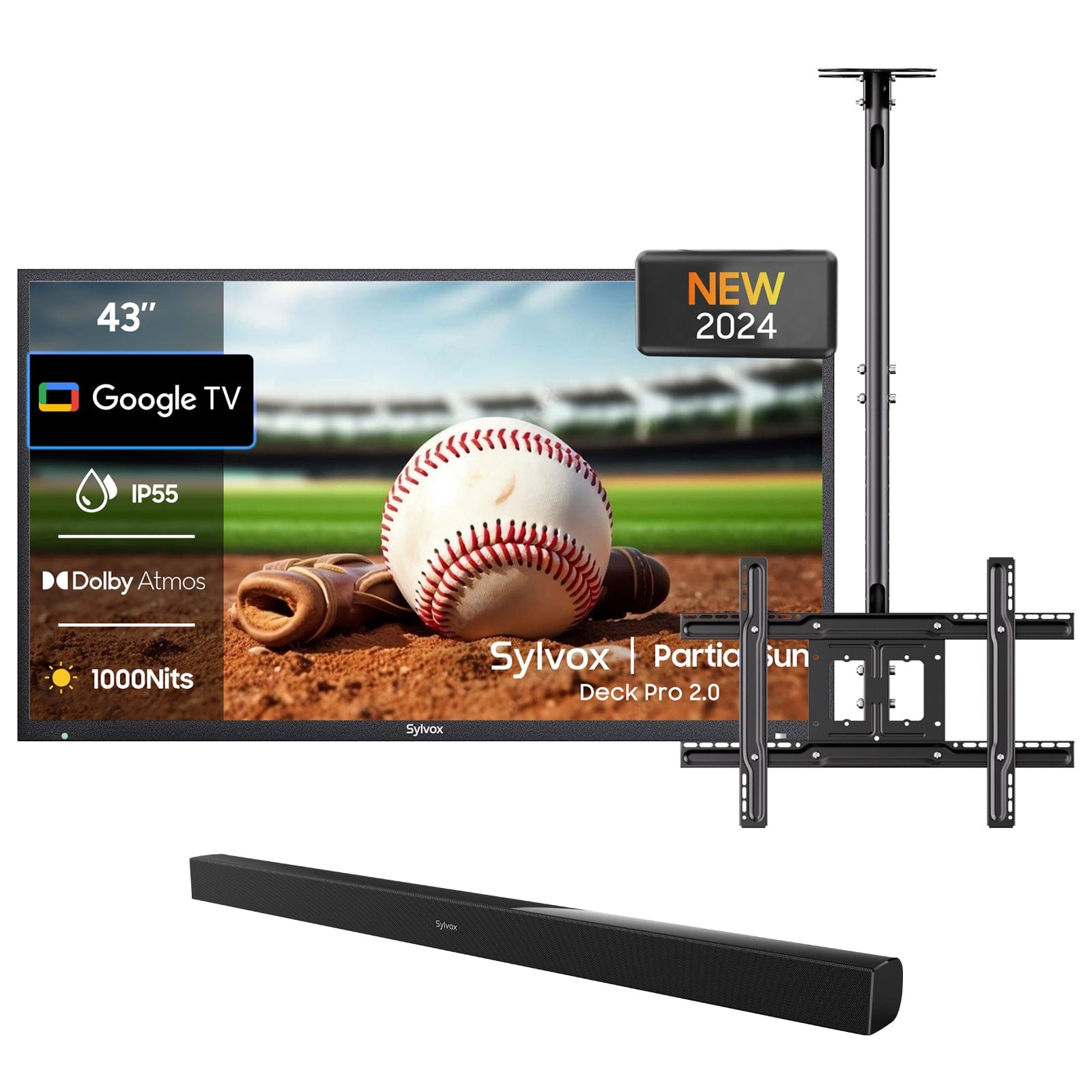 Sylvox 43" Outdoor TV(Google TV) - Deck Pro 2.0 (OT43A2KHGD)