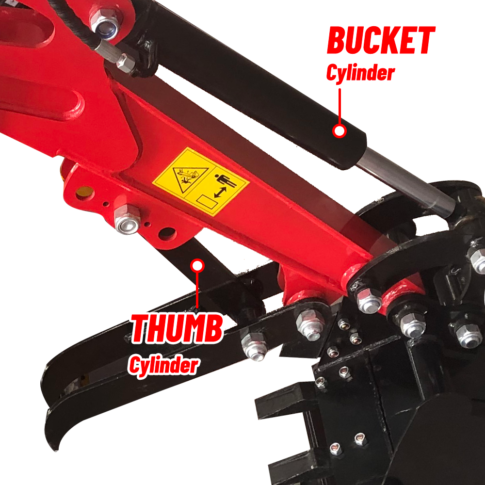 KATOOL Mini Excavator Crawler Digger Bucket KT-EX20 /Mechanical thumb B&S Gas Engine