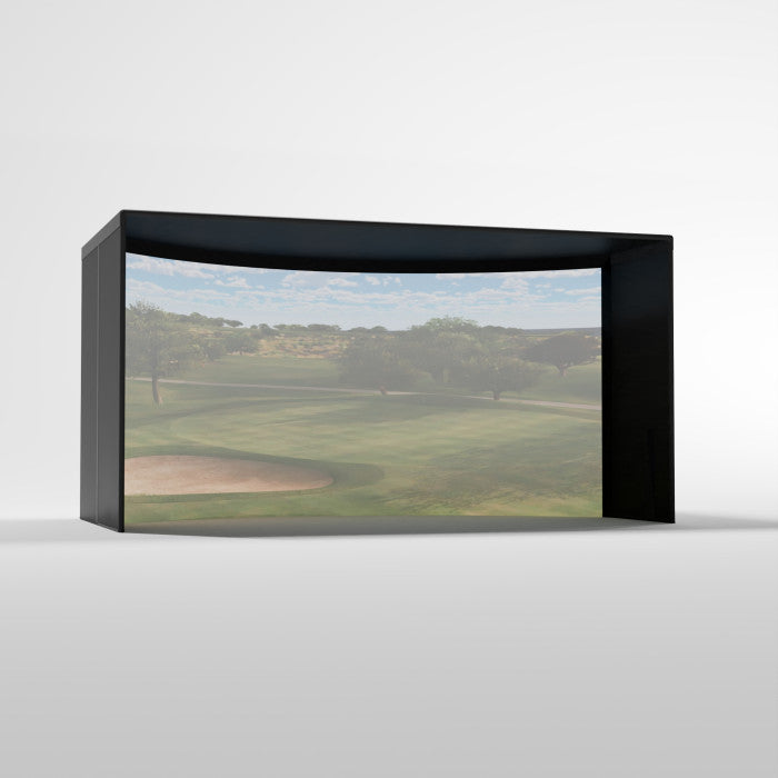 Carl’s Place Curved Golf Simulator Enclosure Kit with Impact Screen