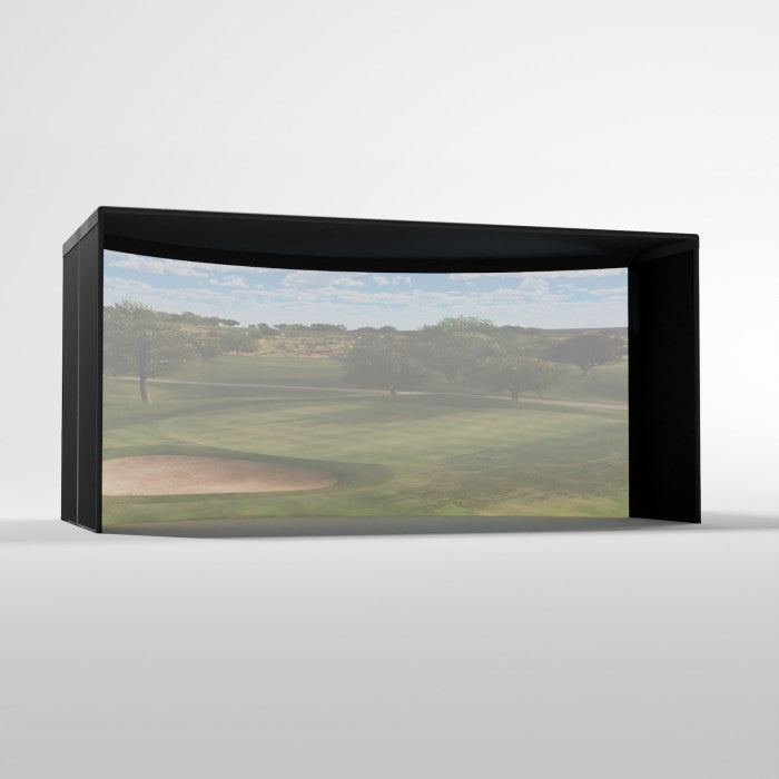 Carl’s Place Curved Golf Simulator Enclosure Kit with Impact Screen