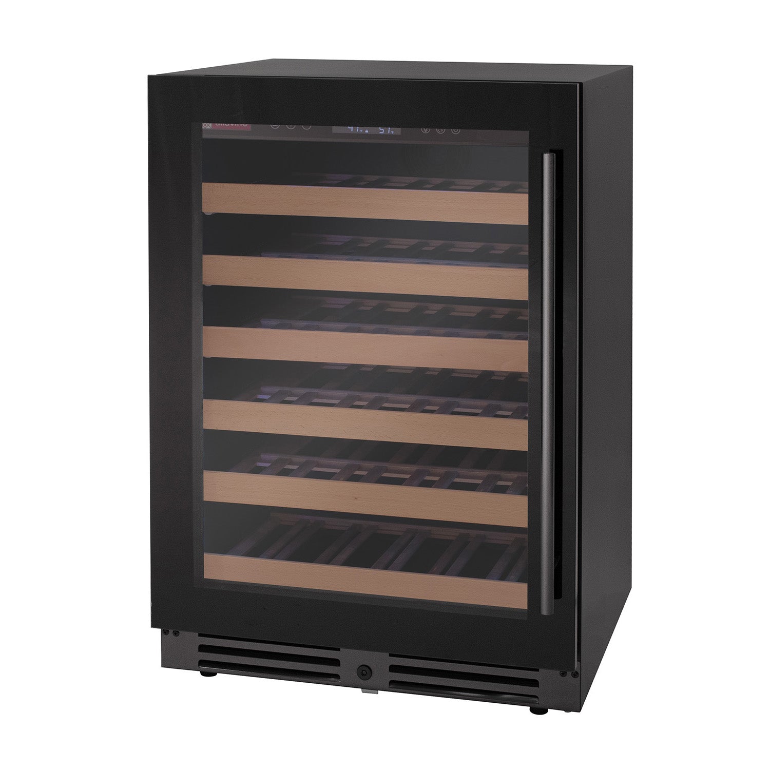 Allavino Reserva Series 50 Bottle Single Zone Built-in Wine Cooler Refrigerator with Black Glass Door - Left Hinge