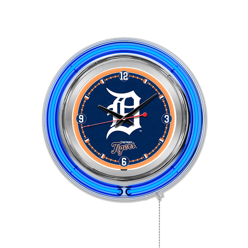 Holland Bar Stool Official Logo 15-inch Double Ring Neon Clock