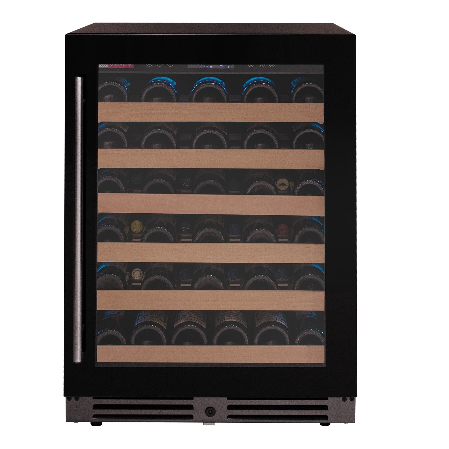 Allavino Reserva Series 50 Bottle Single Zone Built-in Luxury Wine Refrigerator with Black Glass Door - Right Hinge