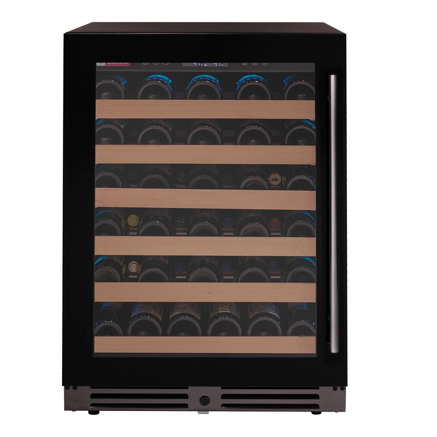 Allavino Reserva Series 50 Bottle Single Zone Built-in Wine Cooler Refrigerator with Black Glass Door - Left Hinge