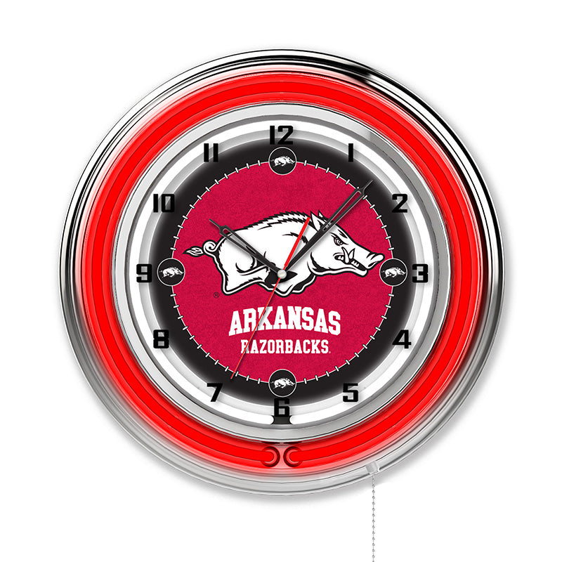 Holland Bar Stool Official Logo 19-inch Double Ring Neon Clock