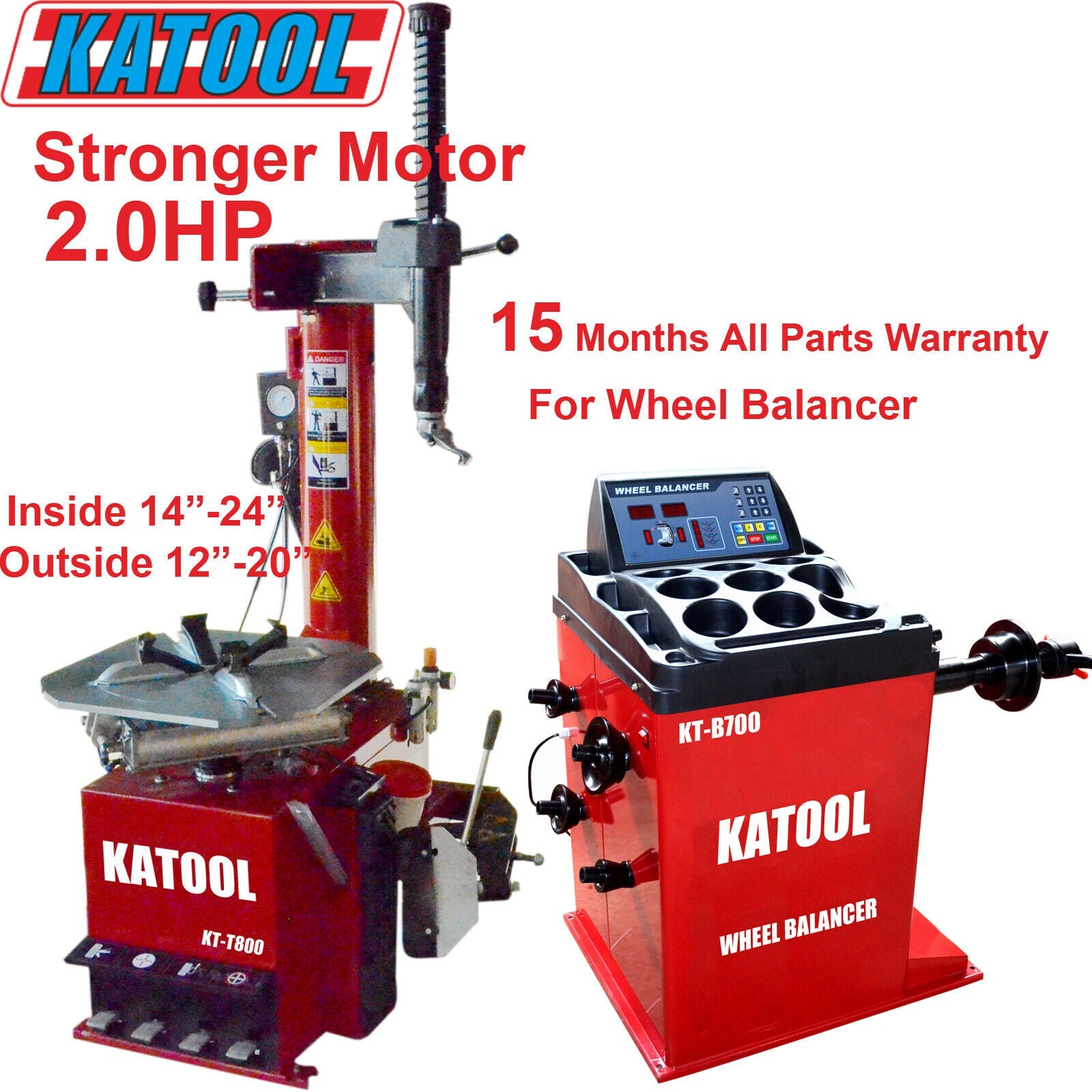 Combo 1: Tire Changer KT-T800 & Wheel Balancer KT-B700