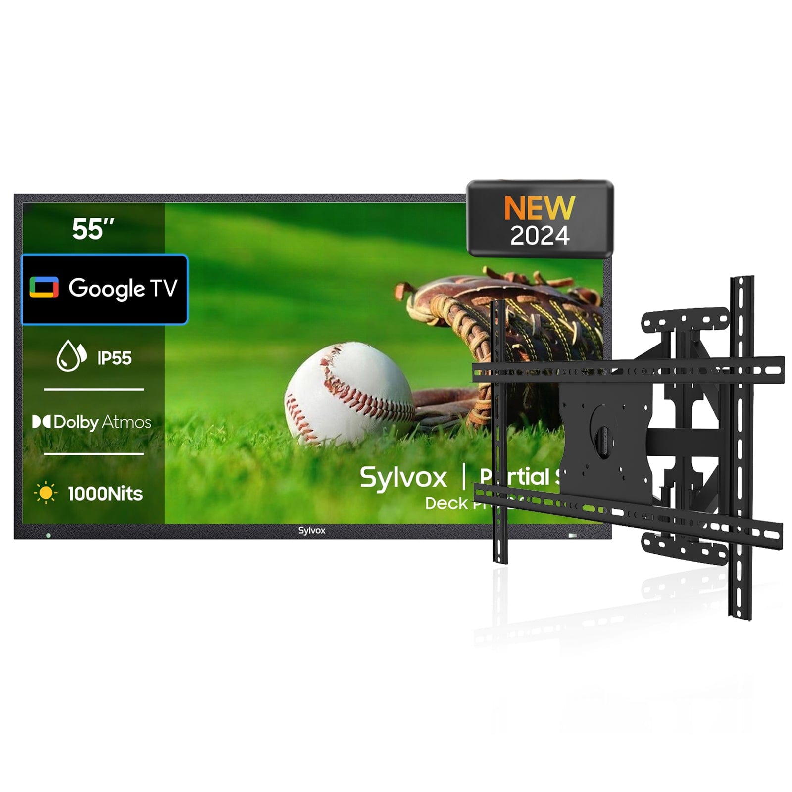 Sylvox 55" Outdoor TV(Google TV) -Deck Pro 2.0 (OT55A2KHGD)