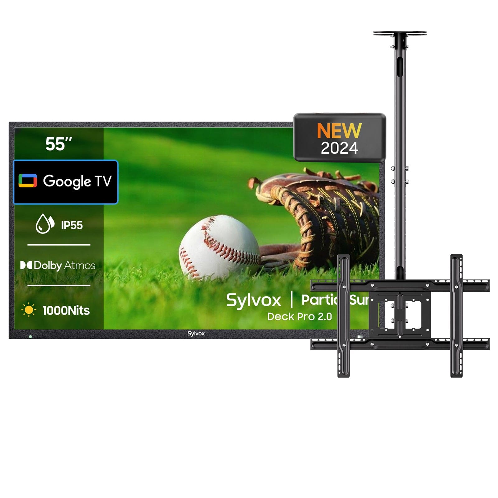 Sylvox 55" Outdoor TV(Google TV) -Deck Pro 2.0 (OT55A2KHGD)