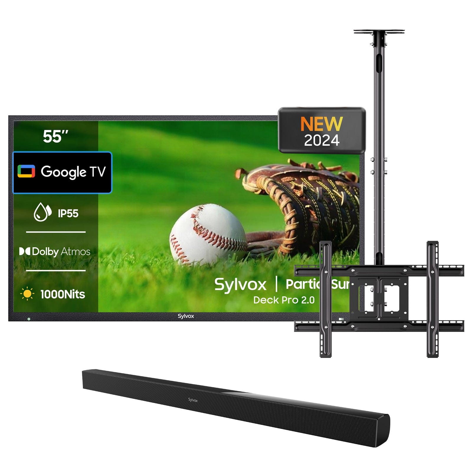 Sylvox 55" Outdoor TV(Google TV) -Deck Pro 2.0 (OT55A2KHGD)