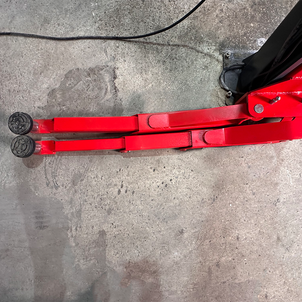 KT-AS110D Two Post asymmetrical arm Vehicle Lift 11,000lbs Single Point Lock Release