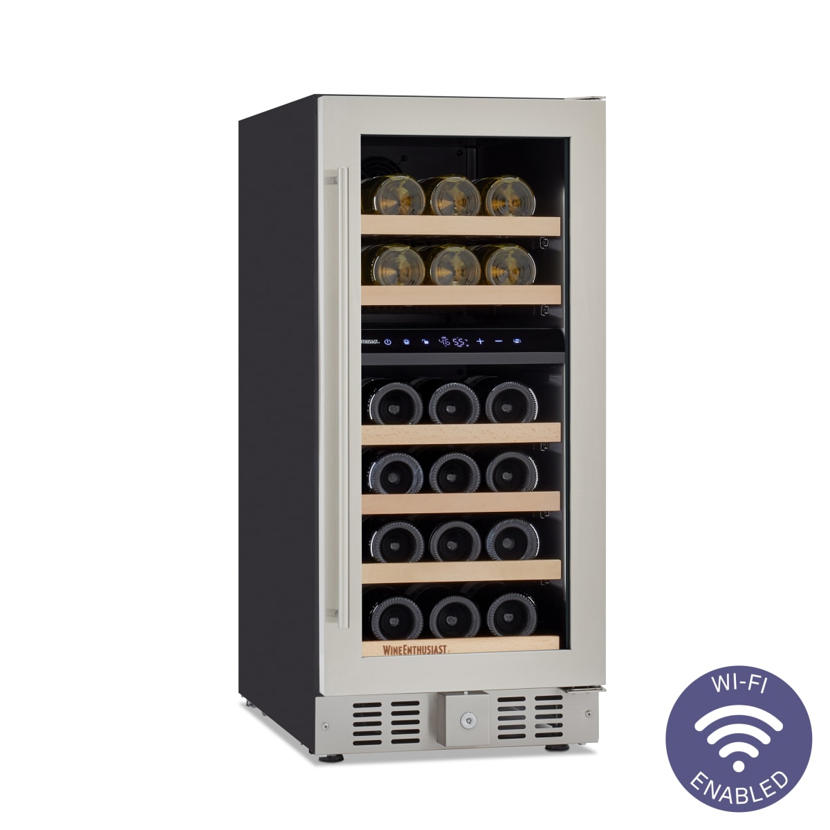 Wine Enthusiast Latitude S 15" Smart Wi-Fi Undercounter Dual Zone Wine Cellar -  236 08 29 03