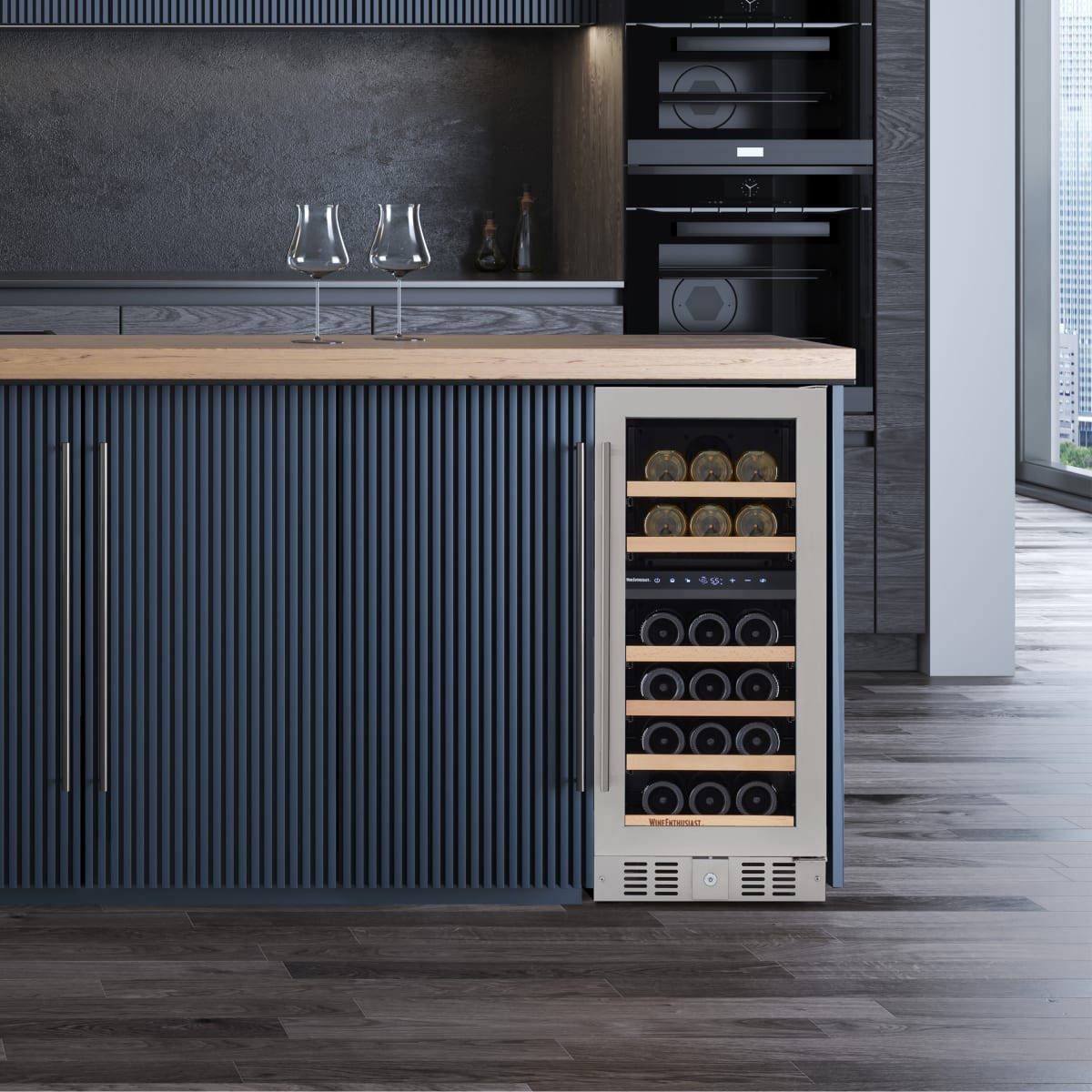 Wine Enthusiast Latitude S 15" Smart Wi-Fi Undercounter Dual Zone Wine Cellar -  236 08 29 03