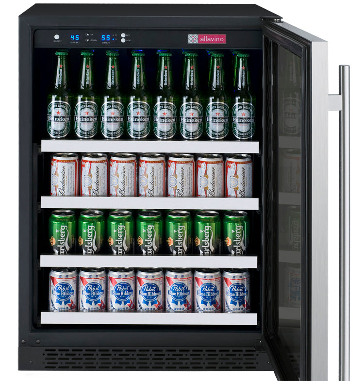 Allavino 24" Wide FlexCount II Tru-Vino Stainless Steel Right hinge Beverage Center - VSBC24-SR20