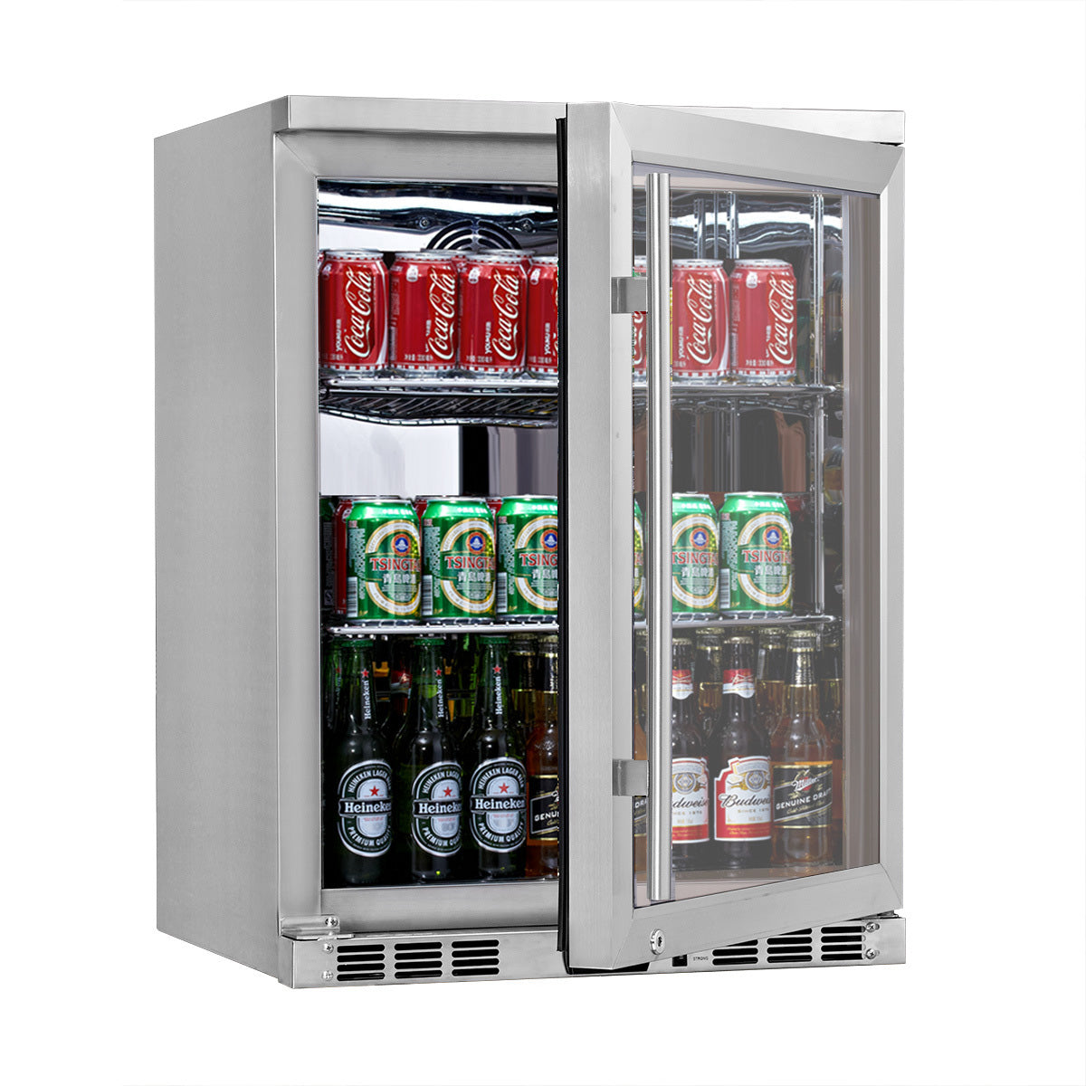 KingsBottle 24 Inch Undercounter Beverage Cooler with Heating Glass Door ( KBU55M)